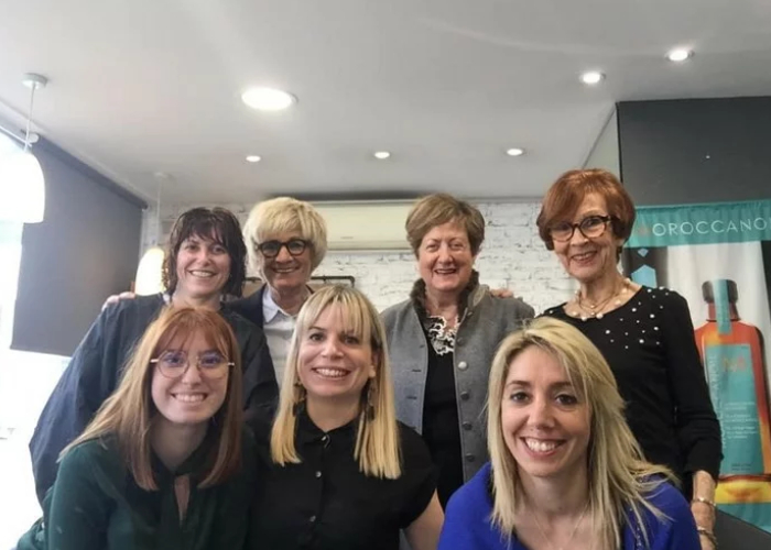 Équipe salon de coiffure